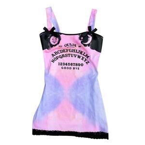 Spirit Halloween Ouija Board Slip, Bodycon Mini Dress Tie-Dye Sz M